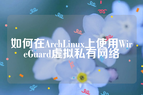 如何在ArchLinux上使用WireGuard虚拟私有网络
