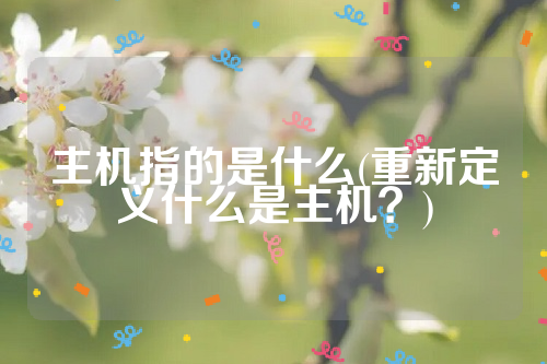 详细阅读:主机指的是什么(重新定义什么是主机?) 主机指的是什么(重新定义什么是主机?)